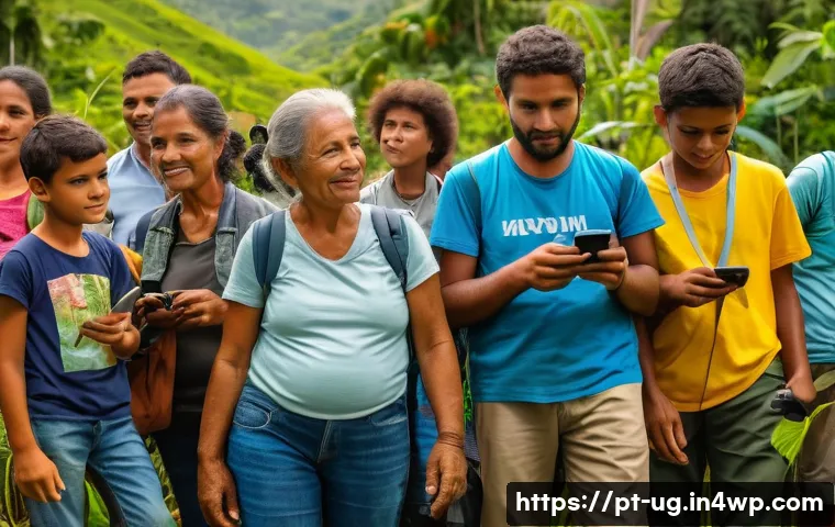 생물종 관찰 기록 시스템의 국제적 사례 연구 - A vibrant community biodiversity monitoring event in a Brazilian rural village, diverse people of al...